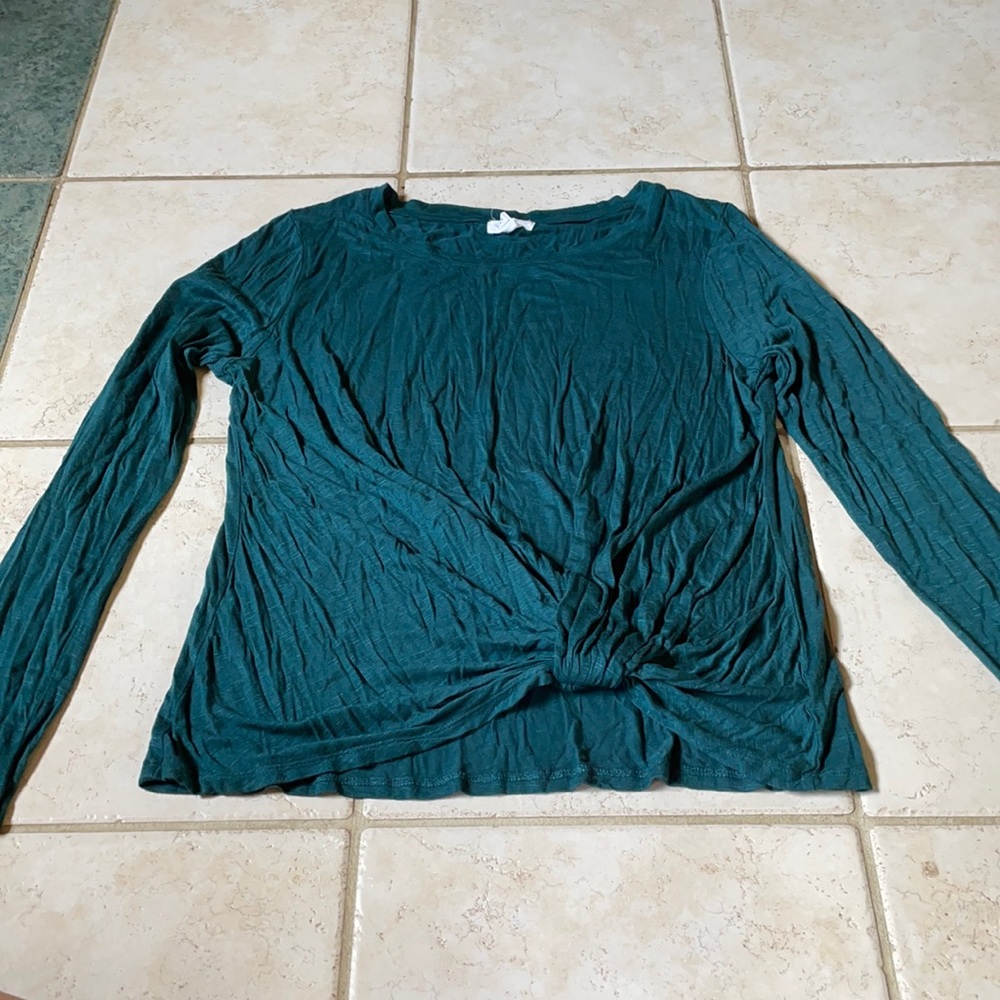 Dark teal long sleeve shirt